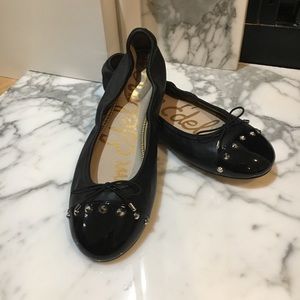 Sam Edelman bow studded toe ballet flats